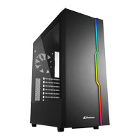 Sharkoon RGB Slider Black Mid Tower Tempered Glass PC Gaming Case