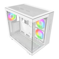 Montech KING 65 PRO White Mid Tower Dual Chamber Case 3x RGB Fans with 6 Port Fan Hub