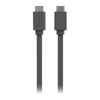Allocacoc 1.5m Flat Silver-Plated HDMI Cable