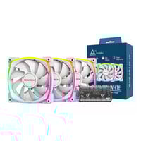 Montech AX120 PWM White 120mm ARGB Triple 120mm PWM Fan Pack