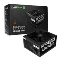 GameMax GMXRPG500 Rampage 500W Black Wired 80 Plus Bronze ATX Power Supply