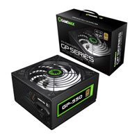 GameMax GP-550 550W Black Wired 80 Plus Bronze Power Supply - White Box