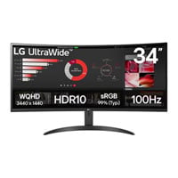 LG 34" Ultrawide 34WR50QK-B QHD Curved HDR Business/Gaming Monitor