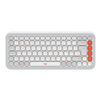 Logitech POP Icon Keys Wireless Mini Keyboard UK English - Off White/Orange