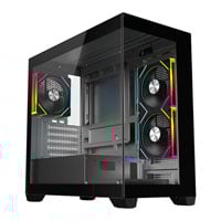 CiT Mercury Black Tempered Glass MicroATX Case