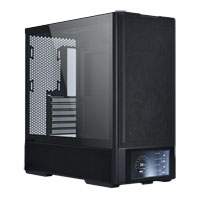 Lian Li LANCOOL 207 Digital Black Mid Tower Compact Tempered Glass PC Gaming Case with 6" LCD Screen