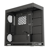 HAVN HS420 Black Hybrid Dual Chamber Mid Tower Tempered Glass Chassis