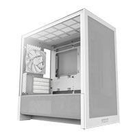 NZXT H3 Flow Tempered Glass White Micro-ATX PC Gaming Case