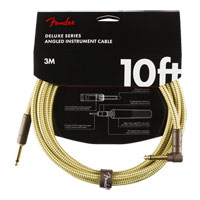Fender Deluxe Series Instrument Cable, Straight/Angle, Tweed (10 ft)