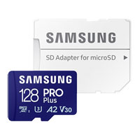 Samsung 128GB MicroSD PRO Plus Memory Card with SD Adapter