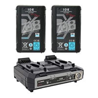 IDX 2x DUO-C98P + VL-2000S Battery Bundle