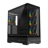 CiT Destiny Black Mid Tower Tempered Glass PC Gaming Case with ARGB Fans