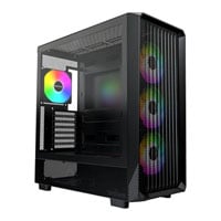 Montech X5 Black Mid Tower PC Case with 4 x ARGB Fans