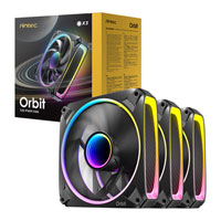 Antec Orbit 120 ARGB 120mm PWM Black Fans 3 Pack