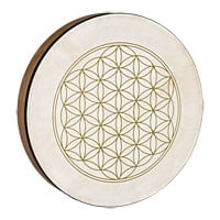 Meinl Sonic Energy Frame Drum 16 inch Diameter: Flower of Life Design, Hand Select Goat Skin Head