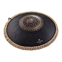 Meinl Sonic Energy Octave Steel Tongue Drum, Black, Engraved Floral Design, D Kurd