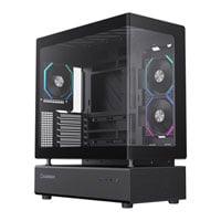 GameMax N80 Black Mid Tower Tempered Glass PC Gaming Case with 6x ARGB Fans