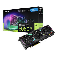 PNY NVIDIA GeForce RTX 5060 Ti 16GB ARGB Overclocked Triple Fan Blackwell Graphics Card