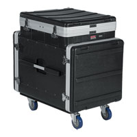 Gator 10U Combi Mixer Rack w/ 12U Pop Up Top