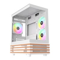 Thermaltake View 170 WS ARGB MicroATX Tower Tempered Glass PC Gaming Case Snow