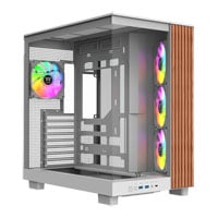 Thermaltake View 380 XL WS ARGB Mid Tower Tempered Glass PC Gaming Case Snow White