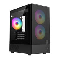 CIT F3 Black Mesh MicroATX PC Case with 3x ARGB Fans