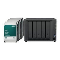 Synology Diskstation DS1525+ 5 Bay Desktop NAS with 5 x HAT3310-16T Bundle