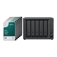 Synology Diskstation DS1525+ 5 Bay Desktop NAS with 5 x HAT3300-6T Bundle