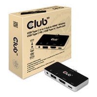 Club 3D USB Type C 4-in-1 Hub to HDMI / USB / Audio Hub