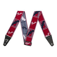 Fender 2" WeighLess Monogram Strap (Red/White/Blue)