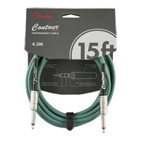 Fender Contour Instrument Cable, Sherwood Green, 15 ft