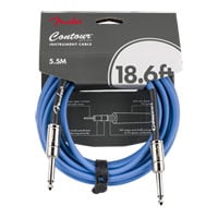 Fender Contour Instrument Cable, Lake Placid Blue, 18.6 ft