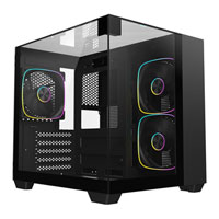 CIT Eclipse Mini Black MicroATX PC Case with 3x ARGB Fans