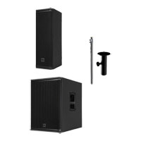 RCF - NXL 14-A & Sub15AX (Black) with Stand and Spacer