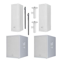 RCF - NXL 14-A & Sub15AX with Stands and Spacers (White) Pair