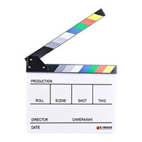 E-Image Acrylic Clapperboard with Colour Clapper Sticks