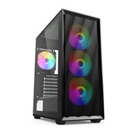Sharkoon VK4 Rainbow RGB Black Mid Tower Tempered Glass Chassis Sharkoon VK4 Rainbow RGB Black Mid Tower Tempered Glass Chassis