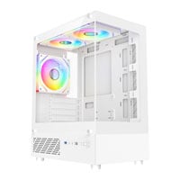 CiT Celsius Tempered Glass White MicroATX Tower Gaming Case CiT Celsius Tempered Glass White MicroATX Tower Gaming Case