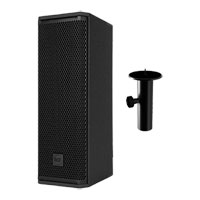 RCF NXL 14-A Compact Active Point Source Speaker (Black) + Stand Adapter