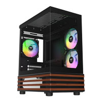 Thermaltake View 170 WS ARGB MicroATX Tower Tempered Glass Black PC Gaming Case