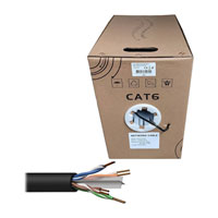 Xclio CAT6 Outdoor/Indoor Ethernet Cable 305m (1000ft) Solid Core Low-Smoke CCA Black Xclio CAT6 Outdoor/Indoor Ethernet Cable 305m (1000ft) Solid Core Low-Smoke CCA Black