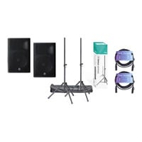 Yamaha DXR15mkII Speakers Bundle with Stands & Cables