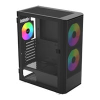Montech X2 Plus Black Tempered Glass Compact Mid Tower PC Case inc 3 ARGB Fans Montech X2 Plus Black Tempered Glass Compact Mid Tower PC Case inc 3 ARGB Fans