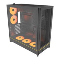 Refurbished Montech HS01 PRO Black Reversible Mid Tower PC Case inc 5x ARGB Fans