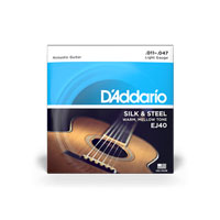 D'addario EJ40 11-47 Light, Silk & Steel Acoustic Guitar Strings