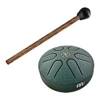 Meinl Sonic Energy 3" Pocket Steel Tongue Drum, A Major, 6 notes, 440 Hz, Dark Green, Germ of Life Meinl Sonic Energy 3" Pocket Steel Tongue Drum, A Major, 6 notes, 440 Hz, Dark Green, Germ of Life