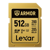 Lexar Armor Gold Stainless Steel SDXC Card 512GB Lexar Armor Gold Stainless Steel SDXC Card 512GB