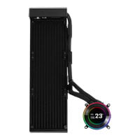Refurbished Lian Li Hydroshift II LCD-C 360N Black All-in-One Fanless CPU Cooler with LCD