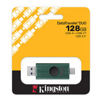 Kingston DataTraveler Duo 128GB Dual Interface Sliding Cap USB Flash Drive Kingston DataTraveler Duo 128GB Dual Interface Sliding Cap USB Flash Drive