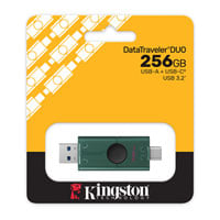 Kingston DataTraveler Duo 256GB Dual Interface Sliding Cap USB Flash Drive Kingston DataTraveler Duo 256GB Dual Interface Sliding Cap USB Flash Drive
